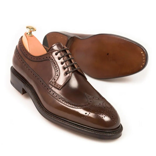 LONGWING BLUCHER SHOES IN CORDOVAN ARMAGNAC