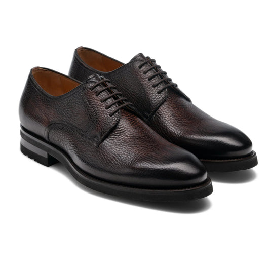 Brown Leather Baltimore Chunky Derby Shoes