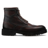 Brown Leather Troyes Chunky Derby Boots