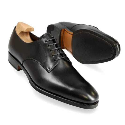 DERBY SHOES IN BLACK BOXCALF