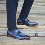 Hampton Penny Loafer – Blue Patina