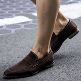 Hampton Penny Loafer – Brown Suede
