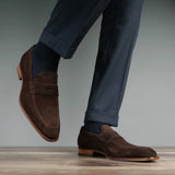 Hampton Penny Loafer – Brown Suede