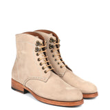 Handmade Lace-Up Leather Ankle Boots For Men