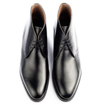 Fylde Height-Increasing Chukka Boots – Black Leather