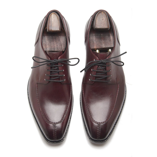 Ingrid Split Toe Blucher Derby – Bordeaux | Hand-Welted Excellence