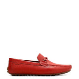 Men Textured Leather Driving Loafers