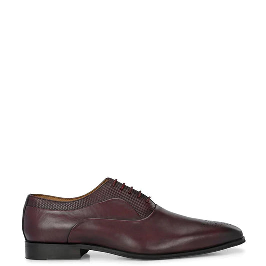 Men Textured Leather Formal Oxford Shoes