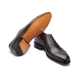 Richie Quarter Brogue Balmoral - Black | Hand Welted
