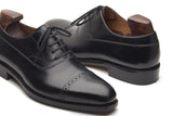 Richie Quarter Brogue Balmoral - Black | Hand Welted