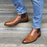 Stirling Brogue Chelsea – Light Tan