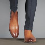 Stirling Brogue Chelsea – Light Tan
