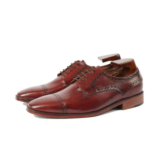 Wingtip Derby Cap-Toe Shoes – Antique Brown