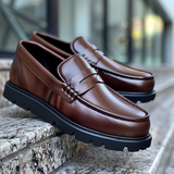 Black Chunky Leather Loafers | Sleek Sophistication with a Bold Edge