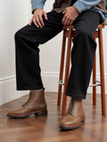 Dixon Cap-Toe Derby Boot – Rugged Elegance in Brown Pullup Leather